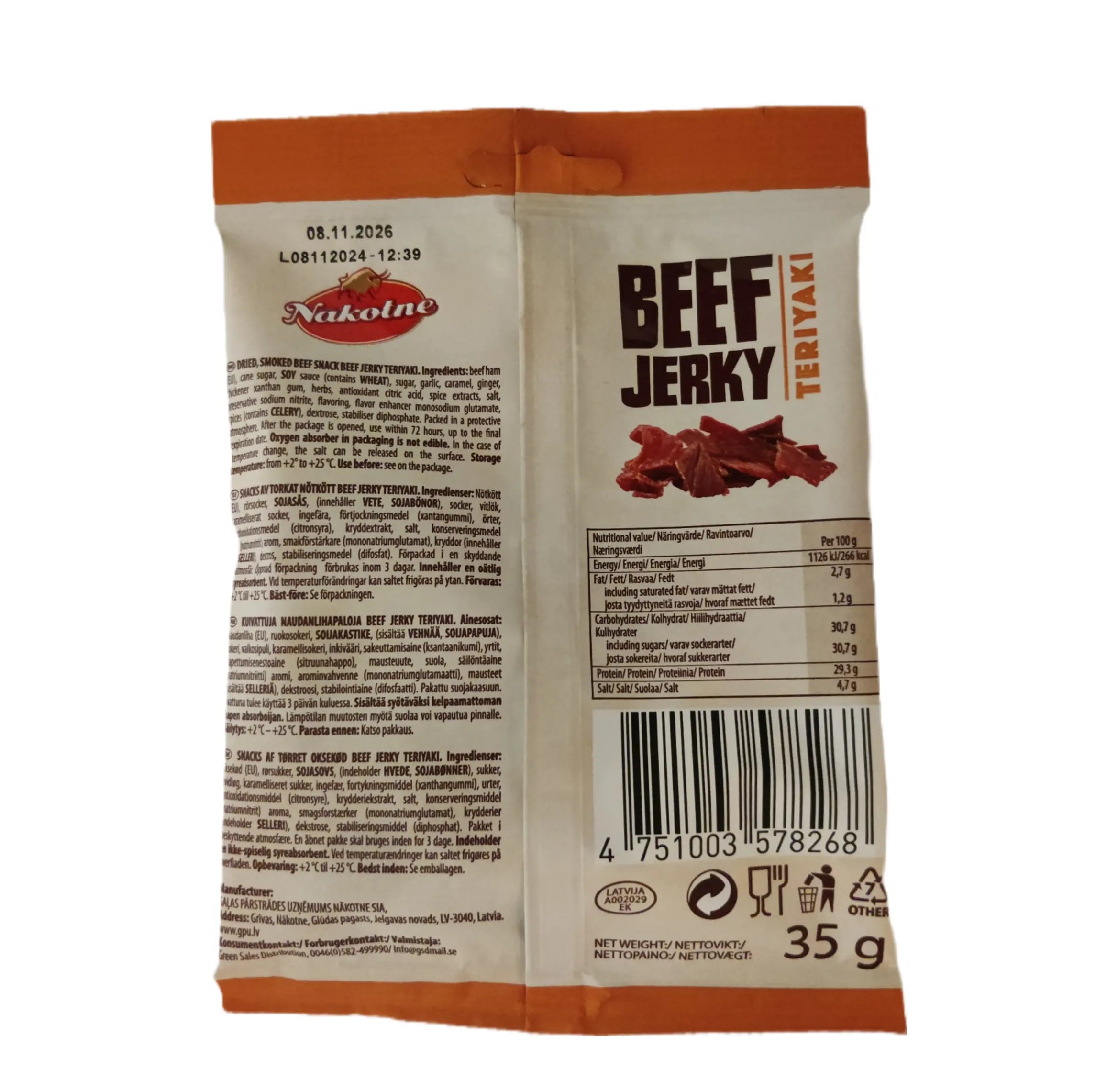Beef Jerky Teriyaki